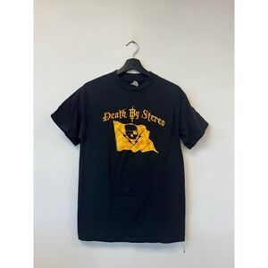 Vintage Death By Stereo Shirt Mens Small‎ Black Band Tee Punk Rock Cinder Block